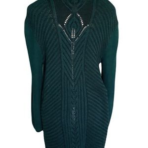 Hunter green cable knit sweater